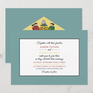 De vlag van Delaware, de vlag van Delaware Wedding Kaart