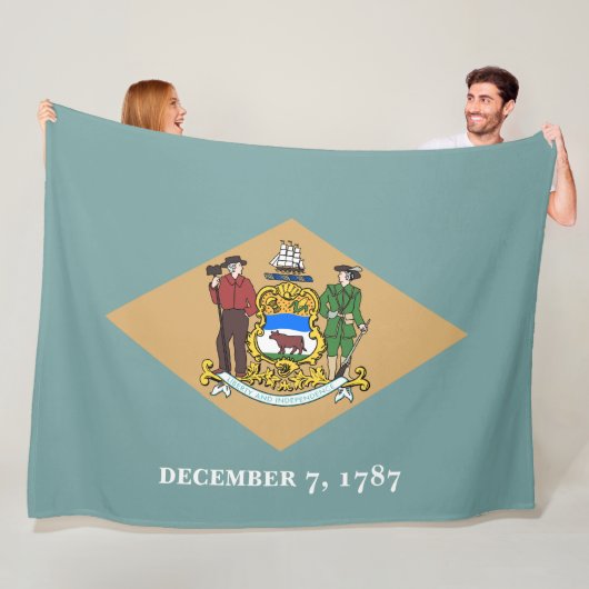 De vlag van Delaware (DE, VS) Fleece Deken (In situ)