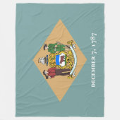 De vlag van Delaware (DE, VS) Fleece Deken (Voorkant)