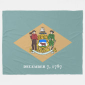De vlag van Delaware (DE, VS) Fleece Deken (Voorkant (Horizontaal))