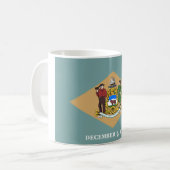 De vlag van Delaware (DE, VS) Koffiemok (Voorkant links)