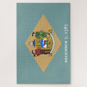De vlag van Delaware (DE, VS) Legpuzzel (Verticaal)
