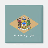 De vlag van Delaware (DE, VS) Magneet (Voorkant)