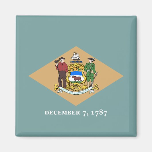 De vlag van Delaware (DE, VS) Magneet (Voorkant)
