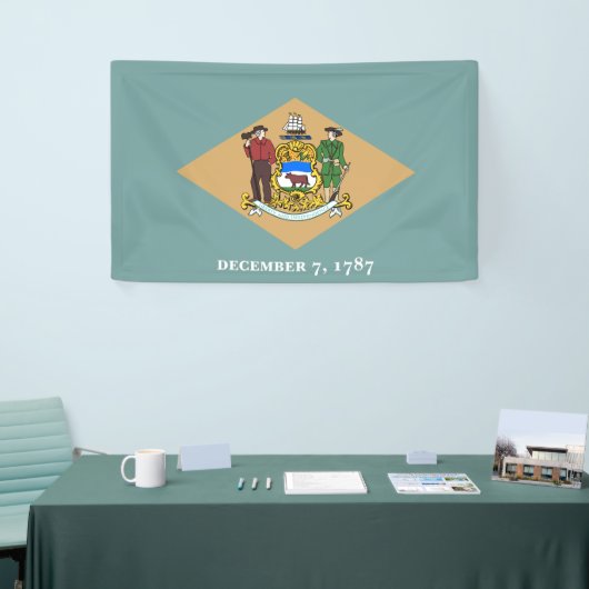 De vlag van Delaware (DE, VS) Spandoek (Beurs)