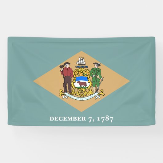 De vlag van Delaware (DE, VS) Spandoek (Horizontaal)