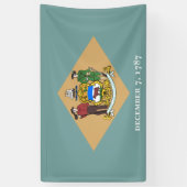 De vlag van Delaware (DE, VS) Spandoek (Verticaal)