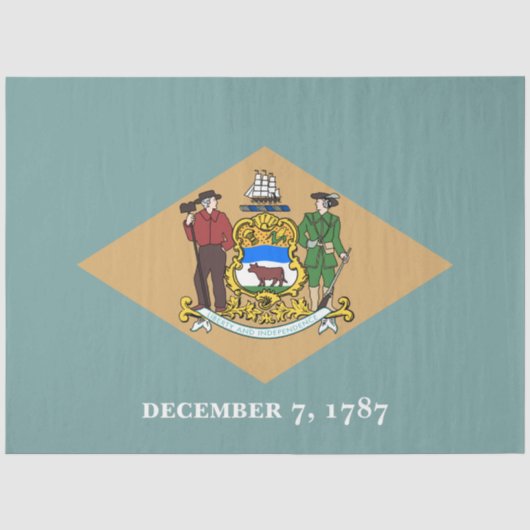 De vlag van Delaware (DE, VS) Tissuepapier (Voorkant)