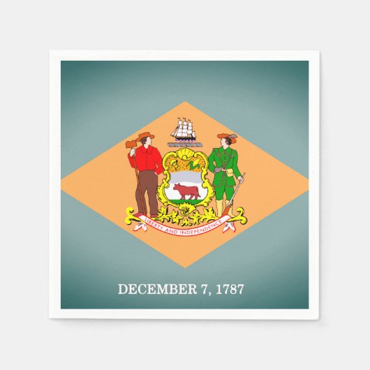 De vlag van Delaware Paper Party Napkins Servet (Voorkant)
