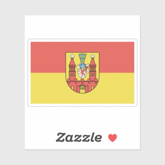 De vlag van Demmin Sticker (Vel)