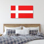 De vlag van Denemarken Canvas Afdruk (Insitu (Slaapkamer))