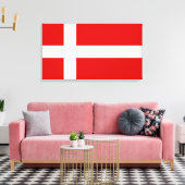 De vlag van Denemarken Canvas Afdruk (Insitu (Woonkamer))