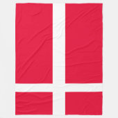 De vlag van Denemarken - een wandtapijt van Deens Fleece Deken (Voorkant)