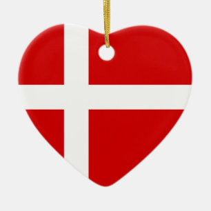 De vlag van Denemarken Keramisch Ornament