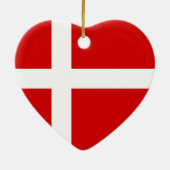 De vlag van Denemarken Keramisch Ornament (Achterkant)