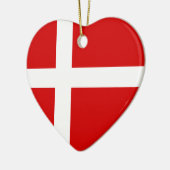 De vlag van Denemarken Keramisch Ornament (Links)