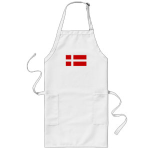 De vlag van Denemarken Lang Schort