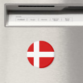 De vlag van Denemarken Magneet (Insitu (Vaatwasser))