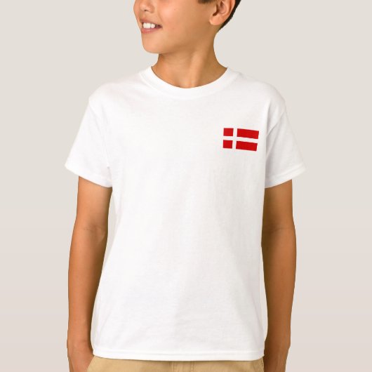 De vlag van Denemarken T-shirt (Voorkant)