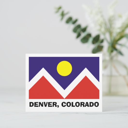 De Vlag van Denver, Colorado Briefkaart (Staand voorkant)
