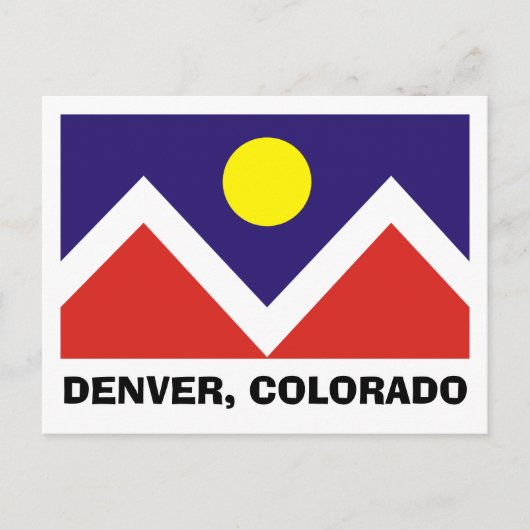 De Vlag van Denver, Colorado Briefkaart (Voorkant)