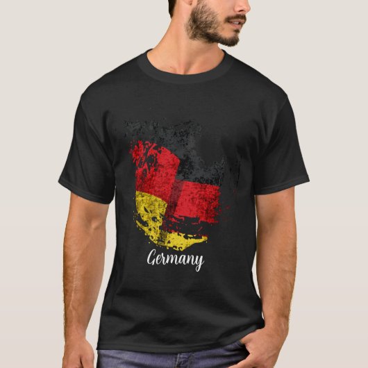 de vlag van Duitsland T-shirt (Voorkant)