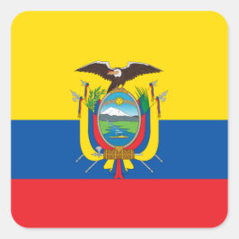 De vlag van Ecuador Vierkante Sticker