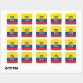 De vlag van Ecuador Vierkante Sticker (Vel)