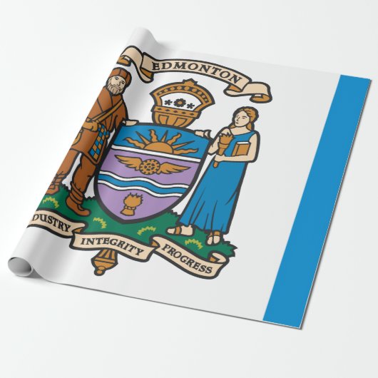 De vlag van Edmonton (Alberta, Canada) Cadeaupapier (Uitgerold)