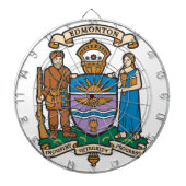 De vlag van Edmonton (Alberta, Canada) Dartbord (Voorkant)