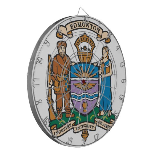 De vlag van Edmonton (Alberta, Canada) Dartbord (Voorkant Links)