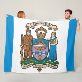 De vlag van Edmonton (Alberta, Canada) Fleece Deken
