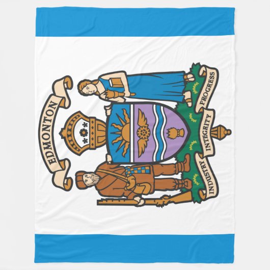 De vlag van Edmonton (Alberta, Canada) Fleece Deken (Voorkant)