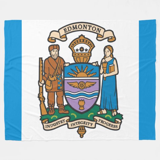 De vlag van Edmonton (Alberta, Canada) Fleece Deken (Voorkant (Horizontaal))