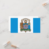 De vlag van Edmonton (Alberta, Canada) Kaart (Voorkant / Achterkant in situ)