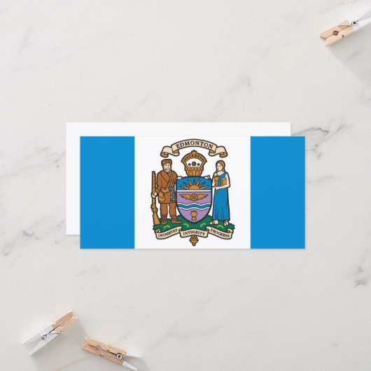 De vlag van Edmonton (Alberta, Canada) Kaart (Voorkant / Achterkant in situ)