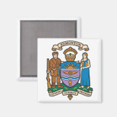 De vlag van Edmonton (Alberta, Canada) Magneet (Voorkant / Achterkant)