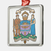 De vlag van Edmonton (Alberta, Canada) Metalen Ornament (Links)
