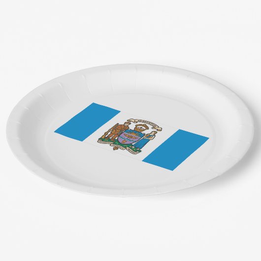 De vlag van Edmonton (Alberta, Canada) Papieren Bordje (Gekanteld)