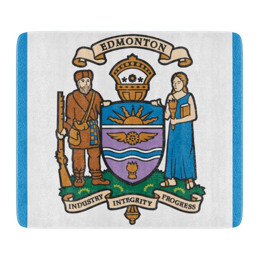 De vlag van Edmonton (Alberta, Canada) Snijplank (Voorkant)