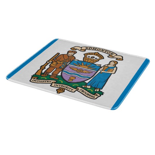 De vlag van Edmonton (Alberta, Canada) Snijplank (Hoek)