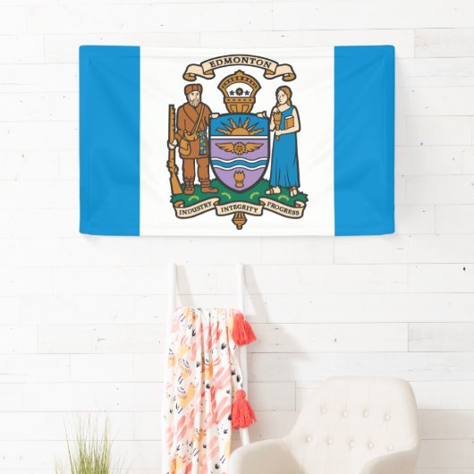 De vlag van Edmonton (Alberta, Canada) Spandoek (Insitu)