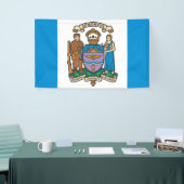 De vlag van Edmonton (Alberta, Canada) Spandoek (Beurs)