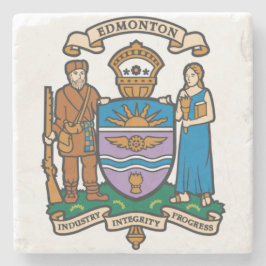 De vlag van Edmonton (Alberta, Canada) Stenen Onderzetter