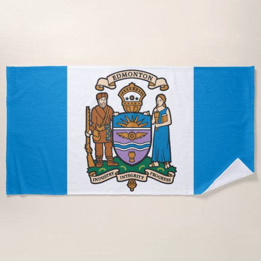 De vlag van Edmonton (Alberta, Canada) Strandlaken (Voorkant)