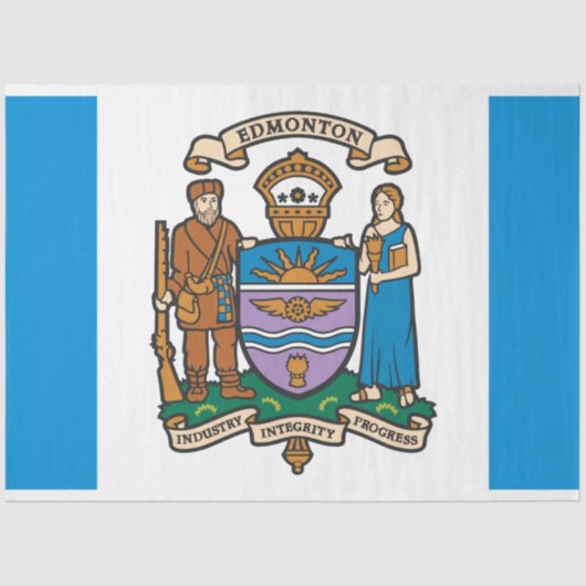 De vlag van Edmonton (Alberta, Canada) Tissuepapier (Voorkant)