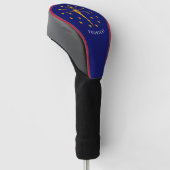 De vlag van een gepersonaliseerde Jouw tekst India Golfheadcover (Schuin)