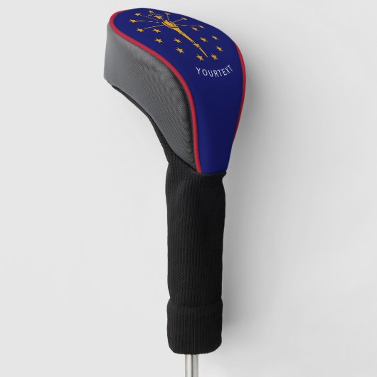 De vlag van een gepersonaliseerde Jouw tekst India Golfheadcover (Schuin)