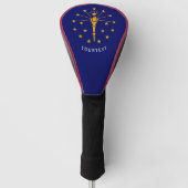 De vlag van een gepersonaliseerde Jouw tekst India Golfheadcover (Voorkant)