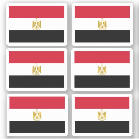 De vlag van Egypte - een collectie Sticker (Voorkant)